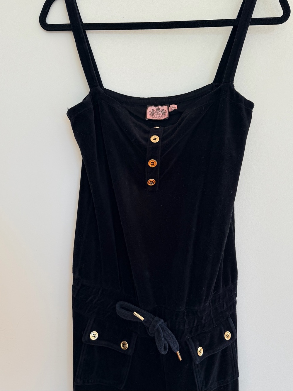 Y2K Juicy Couture Black Velour Jumpsuit - Picture 2 of 6